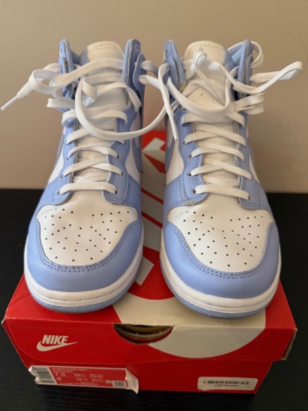 Nike Dunk High in White & Aluminum Size 7.5 W
